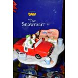 A BOXED LIMITED EDITION COALPORT THE SNOWMAN CHARACTER FIGURE GROUP, 'Off we Go' No 204/500