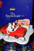 A BOXED LIMITED EDITION COALPORT THE SNOWMAN CHARACTER FIGURE GROUP, 'Off we Go' No 204/500