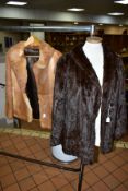 A LADIES SQUIRREL FUR JACKET, approximate size 14/16, together with a ladies coney fur jacket,