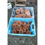 A LARGE COLLECTION OF SMALL TERRACOTTA POTS (100+)