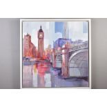 DAVID ESCARABAJAL (SPANISH 1974) 'BIG BEN, LONDON', an impressionist cityscape, signed bottom