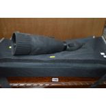 A BRESSER X25 SPOTTING SCOPE in soft case with stand
