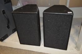 A PAIR OF SHERMANN AUDIO 8'' AND HORN PA speakers with two Speakons to back plate (install so no