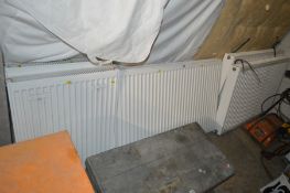 A COLLECTION OF FIVE RADIATORS (two width 60cm and three width 110cm)