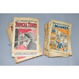 A BOX OF MAGNET AND TOPICAL TIMES MAGAZINES