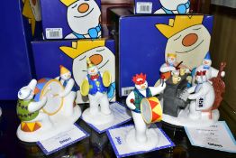 FOUR BOXED LIMITED EDITION COALPORT THE SNOWMAN CHARACTER FIGURES/GROUPS, 'The Band Plays On' No