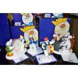 FOUR BOXED LIMITED EDITION COALPORT THE SNOWMAN CHARACTER FIGURES/GROUPS, 'The Band Plays On' No