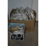 TWO BOXES OF VARIOUS BULBS to include Thorn 38w four pin bulb, Halogen lamps, LED lights, etc (2)