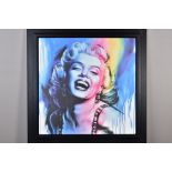 JEN ALLEN (BRITISH) 'THE SHOWGIRL', a limited edition print on canvas of Marilyn Monroe 54/195,