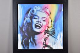 JEN ALLEN (BRITISH) 'THE SHOWGIRL', a limited edition print on canvas of Marilyn Monroe 54/195,