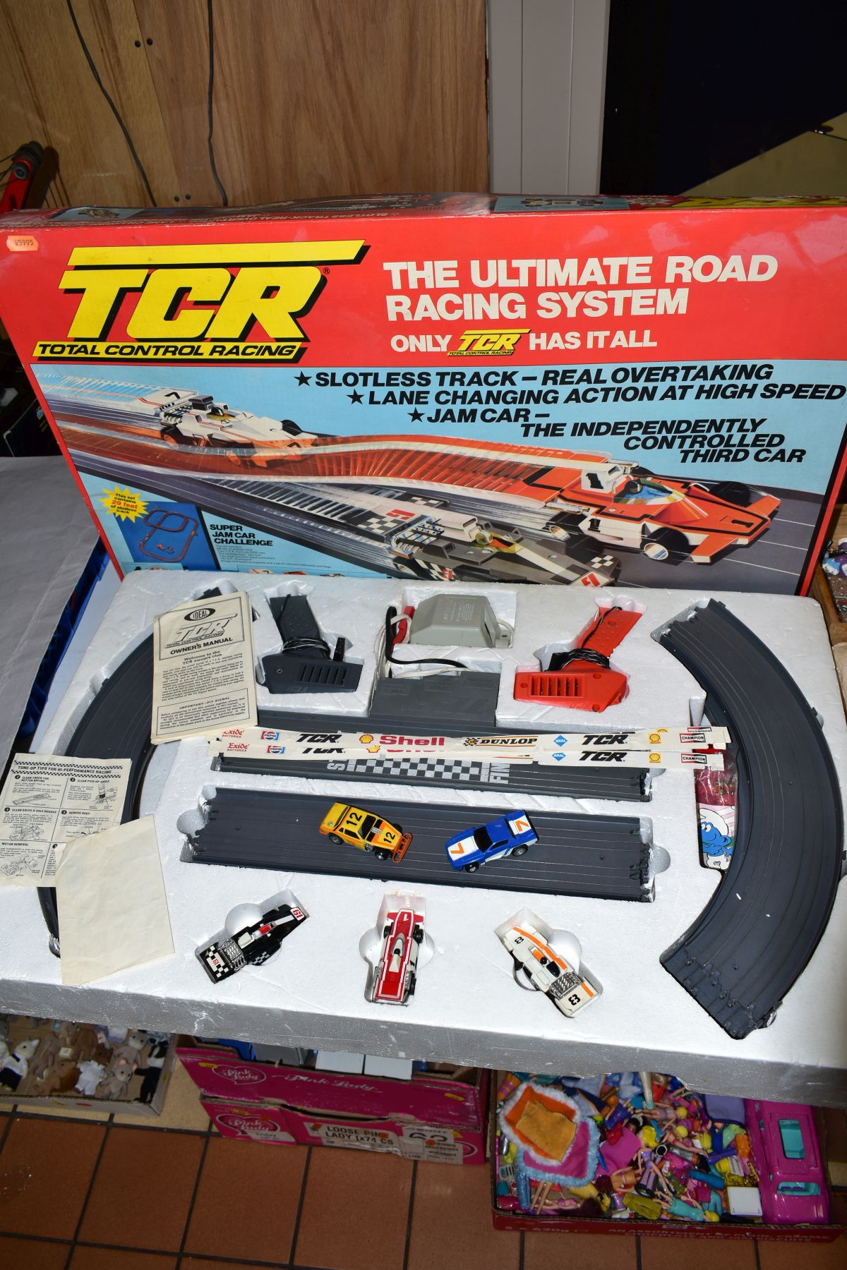 A BOXED IDEAL TCR TOTAL CONTROL RACING SUPER JAM CAR CHALLENGE SET, No 3304-3, appears largely