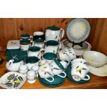 DENBY DINNERWARES, etc, to include 'Greenwheat' teapot, cups and saucers, jugs, egg cups, butter