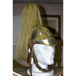 A 19TH CENTURY HELMET TO THE LOTHIAN & BERWICKSHIRE YEOMANRY CAVALRY, complete with mane, chin strap