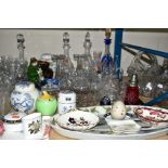 A MISCELLANEOUS COLLECTION OF CERAMICS AND GLASSWARE, including Royal Doulton 'A Good Catch' HN2258,