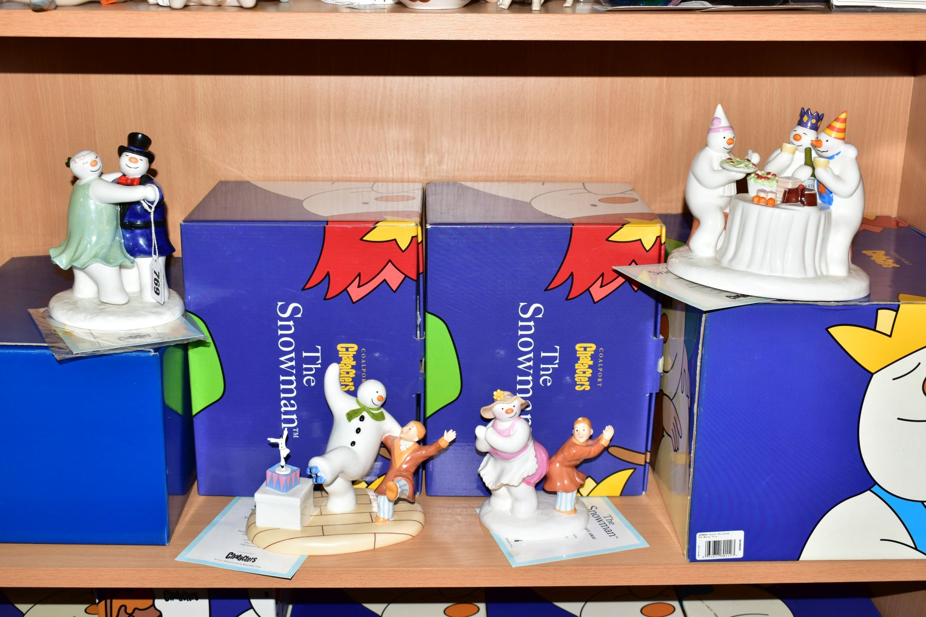 FOUR BOXED COALPORT LIMITED EDITION THE SNOWMAN CHARACTER FIGURES, exclusively for Guild of