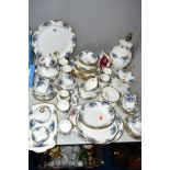 ROYAL ALBERT 'MOONLIGHT ROSE' DINNER AND TEA WARES, to include teapot and stand, serving platters,