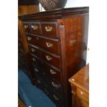 A TALL REPRODUCTION THOMASVILLE CHEST OF SIX GRADUATED DRAWERS, width 109cm x depth 52cm x height