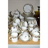 A WEDGWOOD 'AUTUMN VINE' TEA, COFFEE AND PART DINNER SERVICE to include tea pot, tea cups and