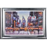 HENDERSON CISZ (BRAZIL 1960) 'TIME SQUARE MORNING' an artist proof print 15/20 of a New York