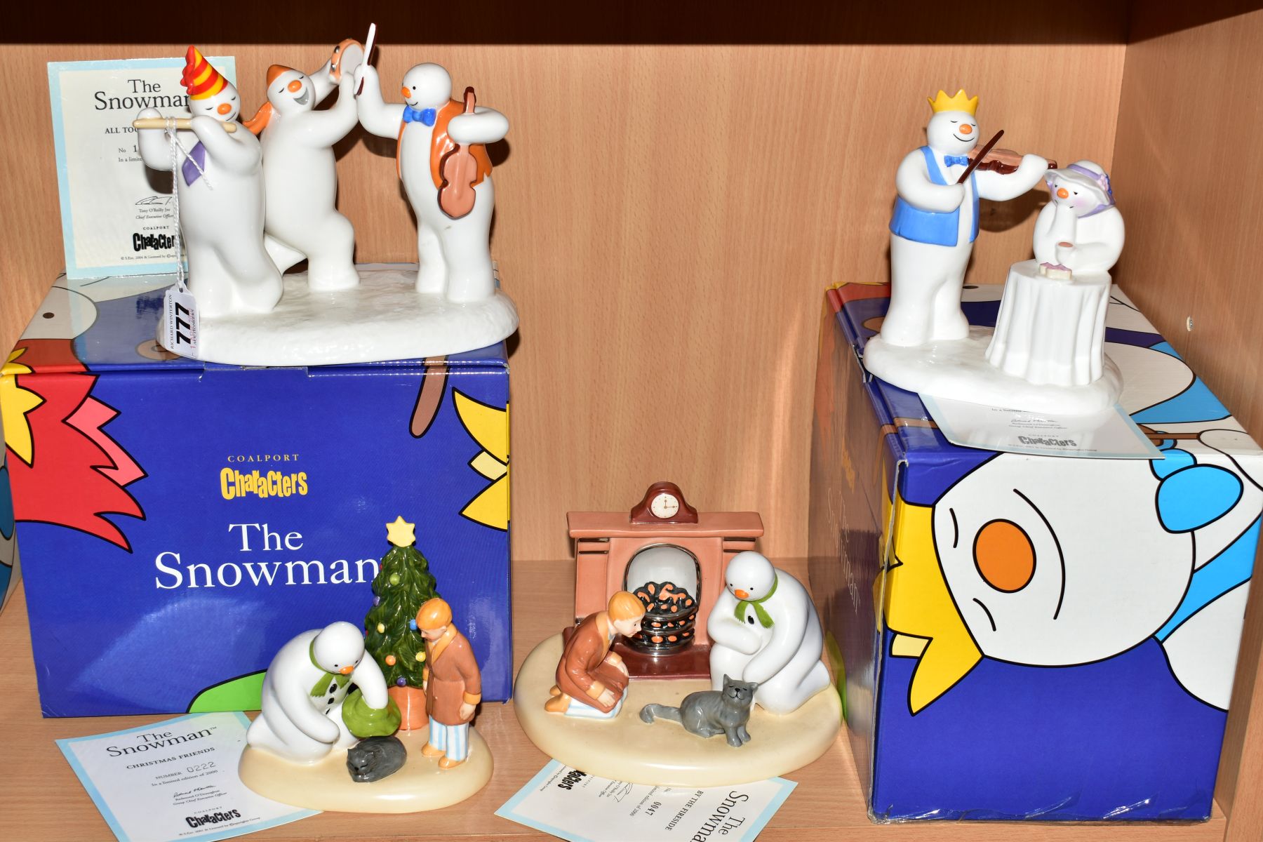 FOUR COALPORT LIMITED EDITION THE SNOWMAN CHARACTER FIGURES (three boxed), 'All Together Now'