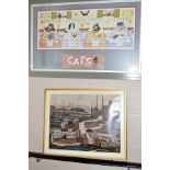 LINDA JANE SMITH (BRITISH CONTEMPORARY) 'THE CATS EXHIBITION) an open edition poster print featuring