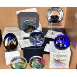 SEVEN BOXED CAITHNESS LIMITED EDITION PAPERWEIGHTS, 'Ark Royal Paperweight' No.231/500, 'Battle of