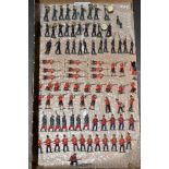 A QUANTITY OF UNBOXED AND ASSORTED PLAYWORN BRITAINS AND OTHER HOLLOWCAST SOLDIER FIGURES, to