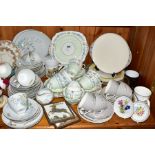 VARIOUS TEAWARES AND TRINKETS, to include Adderley teaset (21), German teaset (over 30 pieces),