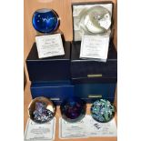 THREE BOXED CAITHNESS LIMITED EDITION PAPERWEIGHTS, 'The Glassmaker' No 729/1000( with each one