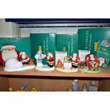 FOUR BOXED COALPORT FATHER CHRISTMAS CHARACTER FIGURES, 'Time for a Break' limited edition 401/1750,