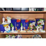 SIX BOXED COALPORT LIMITED EDITION THE SNOWMAN CHARACTER FIGURES, 'The Story Ends' No.2370/5000, '