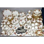 A GOOD COLLECTION OF ROYAL ALBERT 'OLD COUNTRY ROSES' TEA, COFFEE AND DINNERWARES, to include two