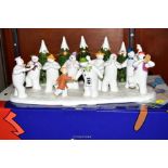 A BOXED LARGE LIMITED EDITION COALPORT THE SNOWMAN CHARACTER FIGURE GROUP, 'The Snowmen's Party'