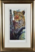 ROLF HARRIS (AUSTRALIAN 1931) 'ALERT FOR PRAY II', a limited edition print of a leopard 195/195,