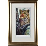 ROLF HARRIS (AUSTRALIAN 1931) 'ALERT FOR PRAY II', a limited edition print of a leopard 195/195,