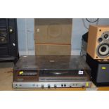 A SONY HMK-20 SOLID STATE MUSIC CENTRE together with two Sony speakers