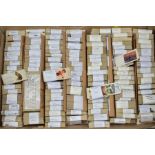 A LARGE COLLECTION OF SEVERAL THOUSANDS OF JOHN PLAYER CIGARETTE CARDS, many complete sets, some