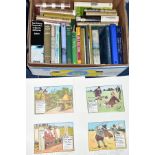 A BOX OF GOLF BOOKS, together with a collection of twenty golf prints