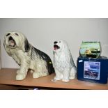A BESWICK FIRESIDE 'OLD ENGLISH SHEEPDOG' No2232, height 28cm, together with a larger ceramic