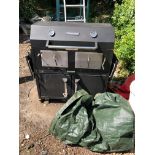 A BRINKMAN, COAL BARBEQUE, with cover (rusted in places)