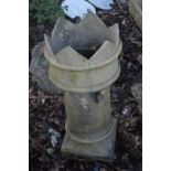 A CLAY CHIMNEY POT, diameter 40cm x height 90cm