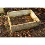 A COMPOSITE RECTANGULAR STONE EFFECT GARDEN TROUGH