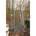 A TWIN WHEELED HENCHMAN 27 GARDEN PLATFORM LADDER