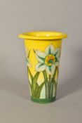 A SALLY TUFFIN FOR DENNIS CHINA WORKS VASE, 'Daffodil' pattern with flared rim, signed S T Des and