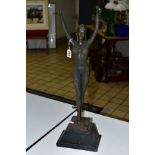 AFTER DEMETRE CHIPARUIS, 'Starfish Dancer', cast and patinated Art bronze, female figure standing on