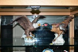 TWO GOEBEL BIRDS, a 'White Headed Eagle', CV104, height 26cm x length 51cm and a Pheasant CV98,