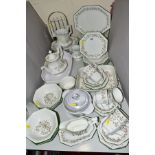 A JOHNSON BROTHERS 'ETERNAL BEAU' TEA./DINNER SERVICE, comprising six cups and saucers, seven side