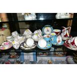 VARIOUS TEAWARES, to include part Coalport 'Rosemary' teaset, (milk jug, sugar bowl, two different