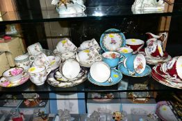 VARIOUS TEAWARES, to include part Coalport 'Rosemary' teaset, (milk jug, sugar bowl, two different