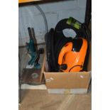 A STEAM EASY PRO STEAM CLEANER and a drill stand (2)